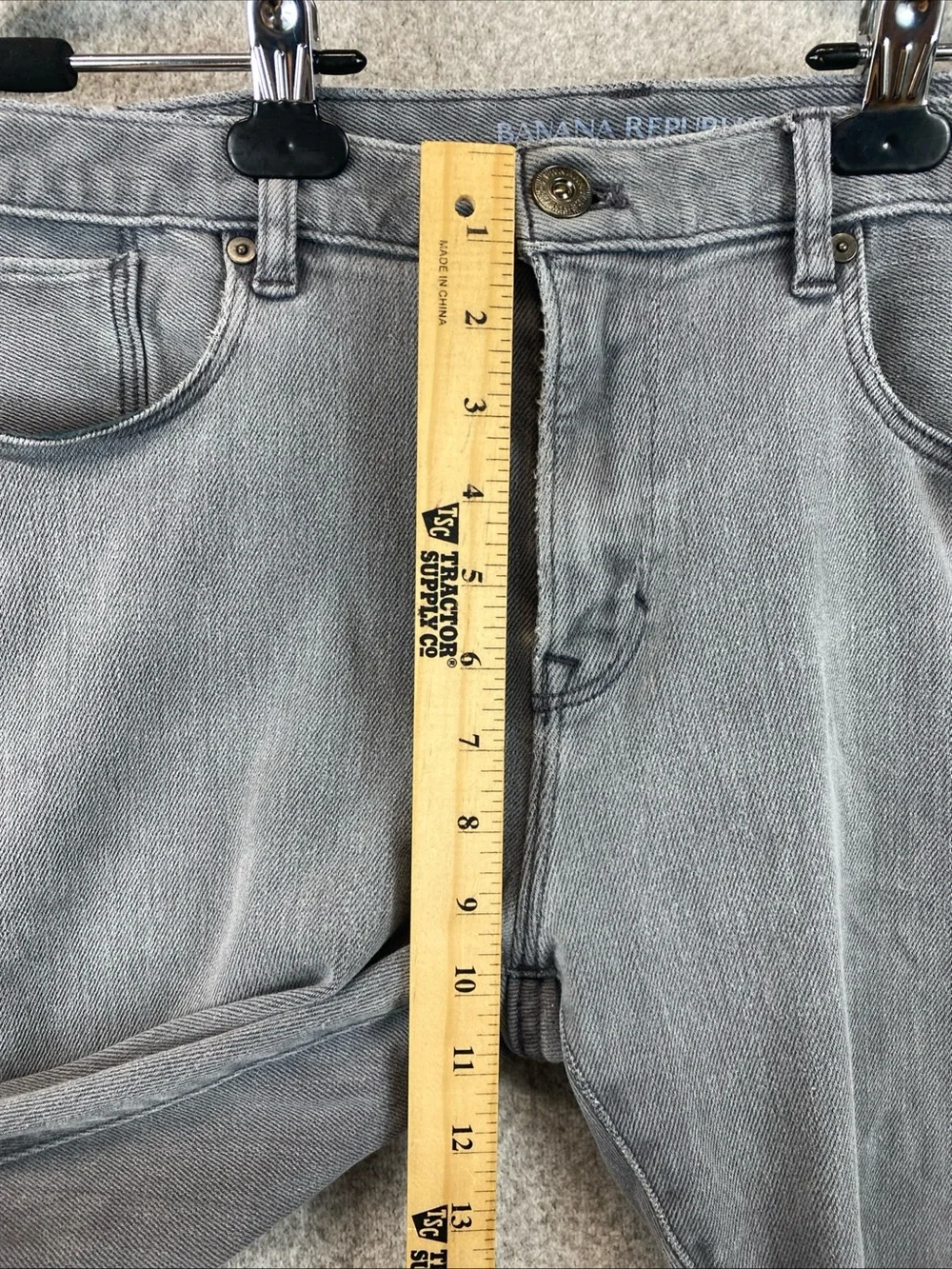 Banana Republic Men’s The Traveler Slim Fit Denim Jeans Grey Size 34x32 Stretch